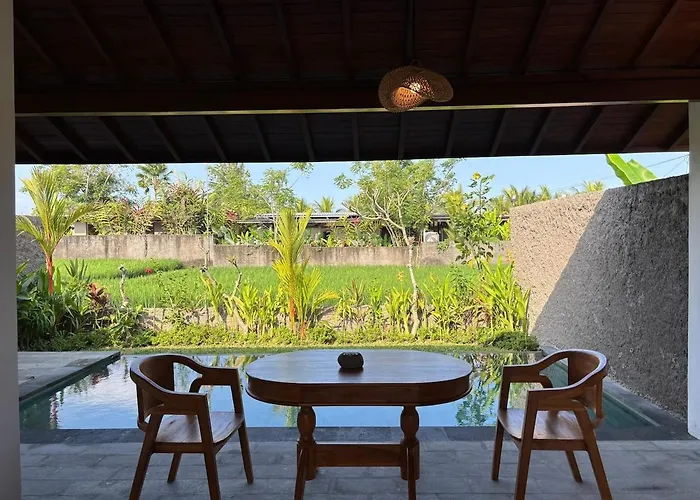 Luxury Wooden Private Pool & Rice Field View Villa Ubud (Bali)