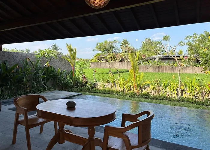 Villa Luxury Wooden Private Pool & Rice Field View *