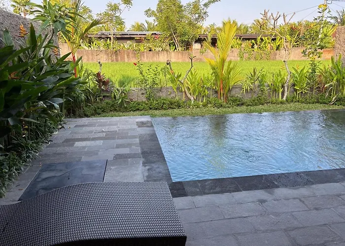 Villa Luxury Wooden Private Pool & Rice Field View *