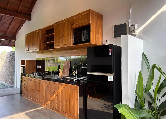 Luxury Wooden Private Pool & Rice Field View Villa Ubud (Bali)