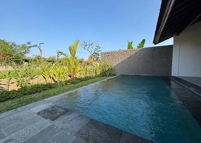 Luxury Wooden Private Pool & Rice Field View