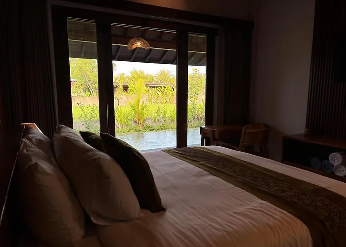 Villa Luxury Wooden Private Pool & Rice Field View *