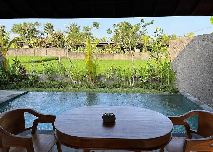 Villa Luxury Wooden Private Pool & Rice Field View *